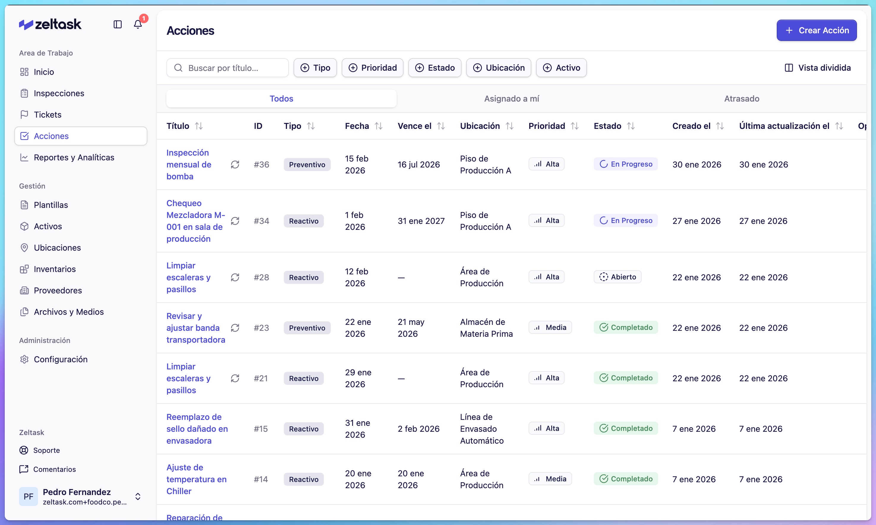 Split view showing list and detail panel side by side